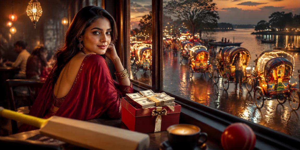 ঢাকার রিকশার পাশে ক্রিকেট বেটিং উপভোগ করছেন স্থানীয় ব্যবহারকারী